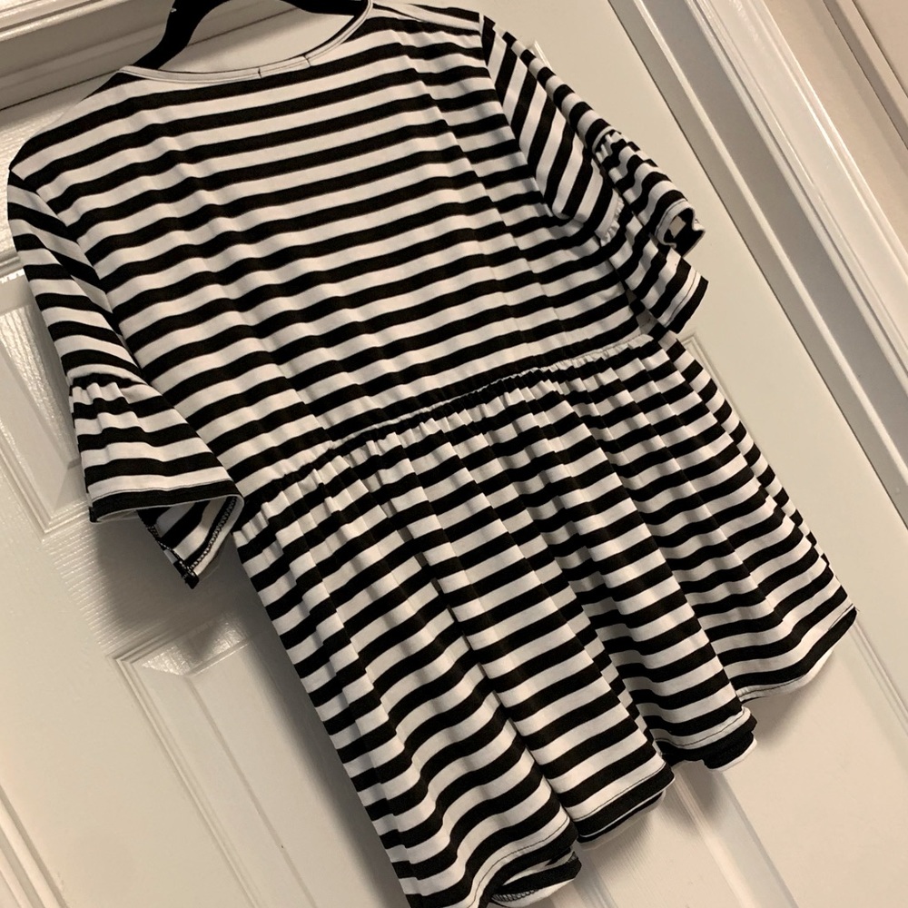 Striped Peplum Top